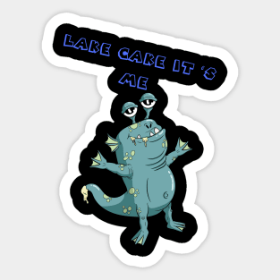 Lake Monster Funny T-shirt Sticker